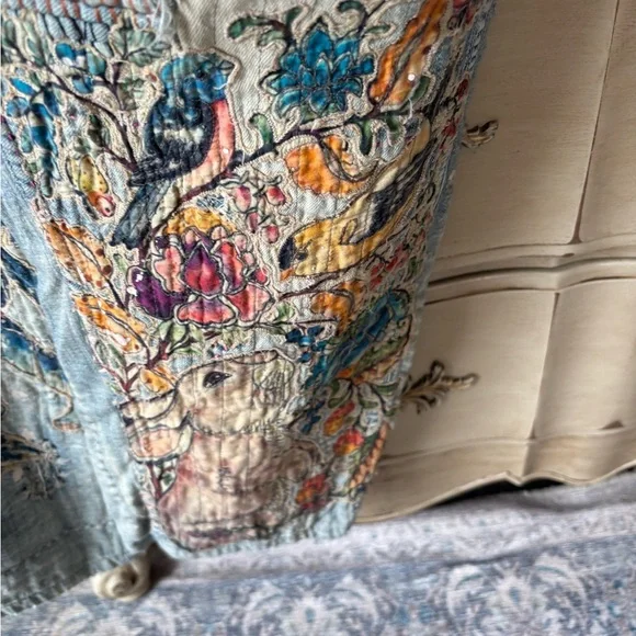 Nwt not washed or worn Magnolia pearl Artistic Patchwork Women Jeans - Picture 3 of 8